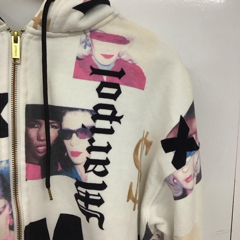 ジョイリッチ JOYRICH パーカー 長袖 ジップアップパーカー 長袖パーカー カジュアルジャケット M プリント 白 / ホワイト / white レディース USED 古着 中古 10156884