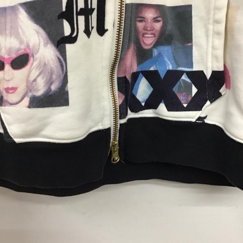 ジョイリッチ JOYRICH パーカー 長袖 ジップアップパーカー 長袖パーカー カジュアルジャケット M プリント 白 / ホワイト / white レディース USED 古着 中古 10156884