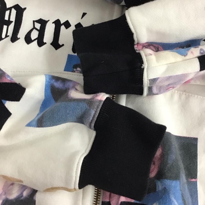 ジョイリッチ JOYRICH パーカー 長袖 ジップアップパーカー 長袖パーカー カジュアルジャケット M プリント 白 / ホワイト / white レディース USED 古着 中古 10156884