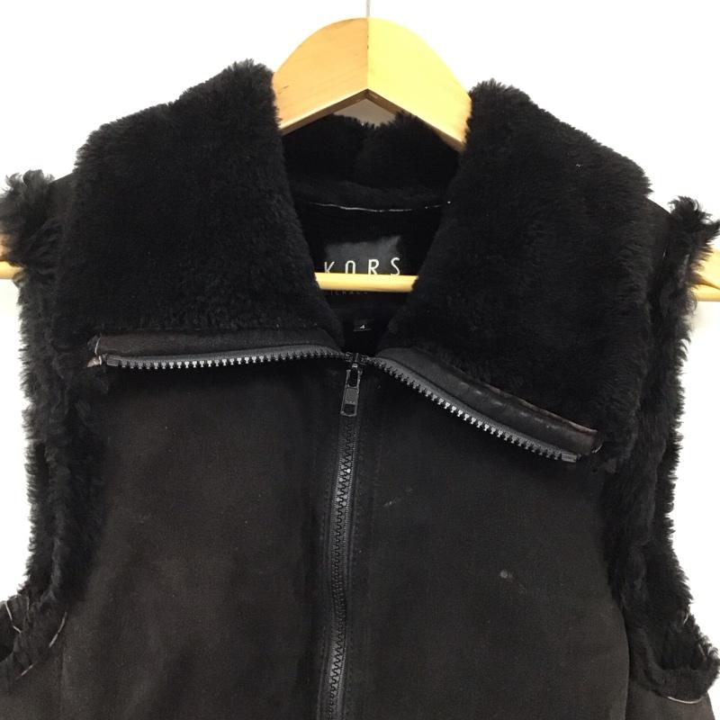 マイケルコース MICHAEL KORS ベスト ベスト ジップアップベスト ノースリーブカットソー アウター 4 無地 黒 / ブラック / black レディース USED 古着 中古 10156885