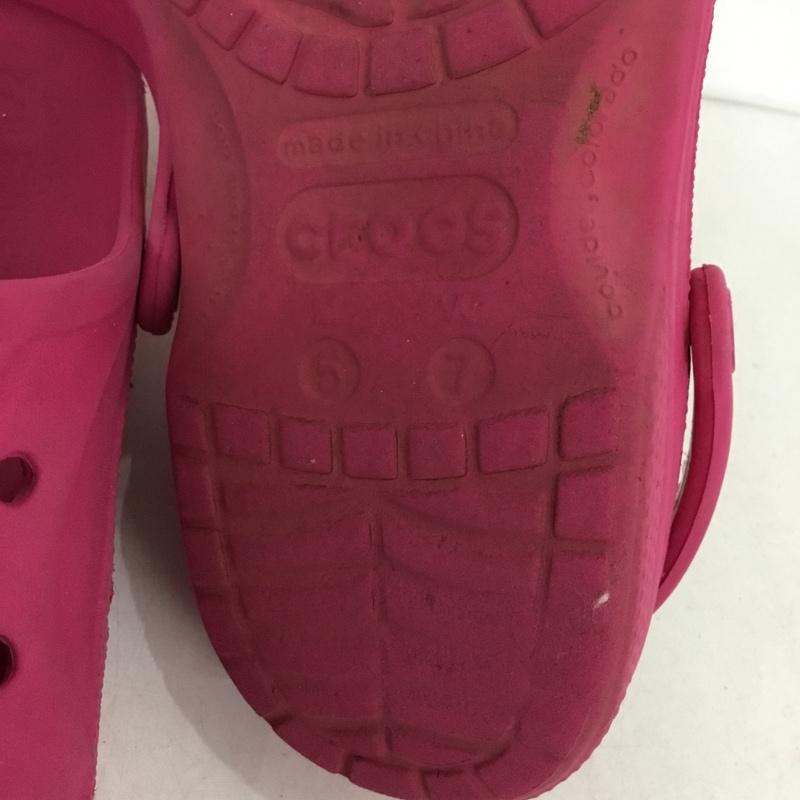 クロックス crocs サンダル サンダル 15907 クロッグ W7 無地 桃 / ピンク / pink レディース USED 古着 中古 10156886