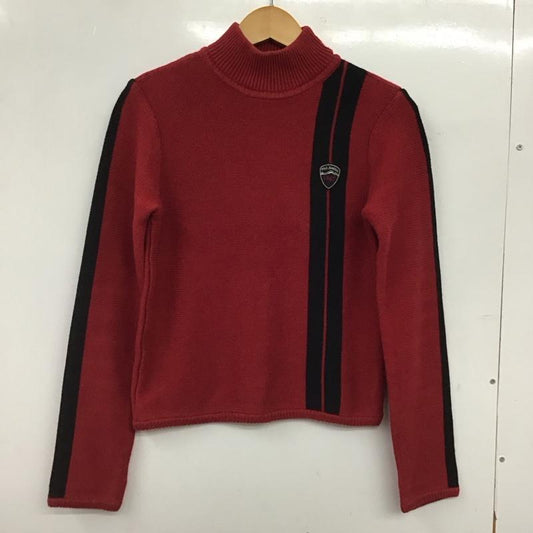 ポロジーンズ Polo Jeans Co. ニット、セーター 長袖 長袖ニットカットソー セーター S ロゴ、文字 赤 / レッド / red レディース USED 古着 中古 10156887