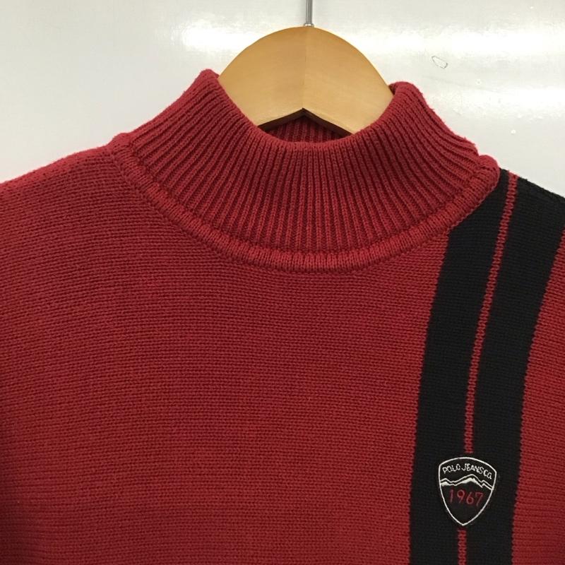ポロジーンズ Polo Jeans Co. ニット、セーター 長袖 長袖ニットカットソー セーター S ロゴ、文字 赤 / レッド / red レディース USED 古着 中古 10156887