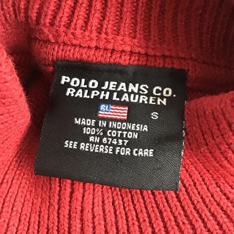 ポロジーンズ Polo Jeans Co. ニット、セーター 長袖 長袖ニットカットソー セーター S ロゴ、文字 赤 / レッド / red レディース USED 古着 中古 10156887