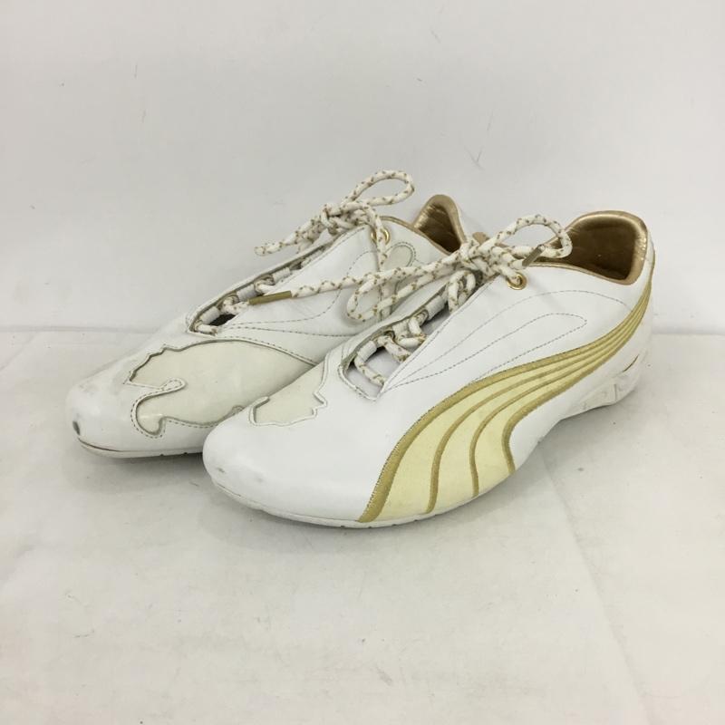 プーマ PUMA スニーカー スニーカー 24.5cm 24.5cm ロゴ、文字 白 / ホワイト / white X 金 / ゴールド / gold color レディース USED 古着 中古 10156890