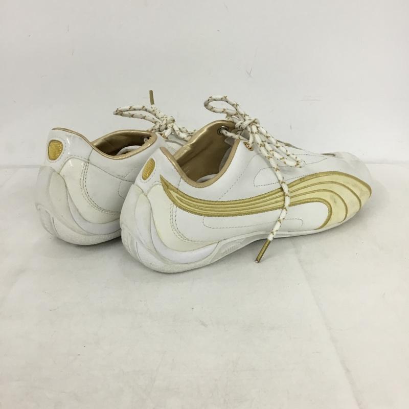 プーマ PUMA スニーカー スニーカー 24.5cm 24.5cm ロゴ、文字 白 / ホワイト / white X 金 / ゴールド / gold color レディース USED 古着 中古 10156890