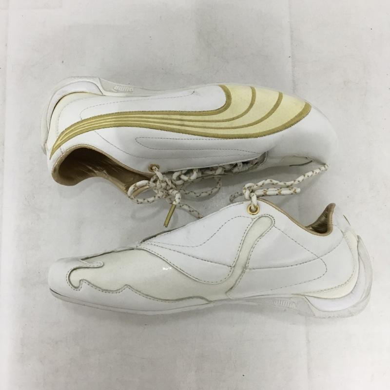 プーマ PUMA スニーカー スニーカー 24.5cm 24.5cm ロゴ、文字 白 / ホワイト / white X 金 / ゴールド / gold color レディース USED 古着 中古 10156890