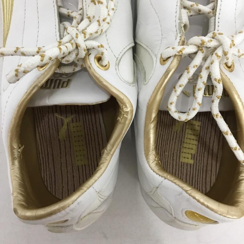 プーマ PUMA スニーカー スニーカー 24.5cm 24.5cm ロゴ、文字 白 / ホワイト / white X 金 / ゴールド / gold color レディース USED 古着 中古 10156890