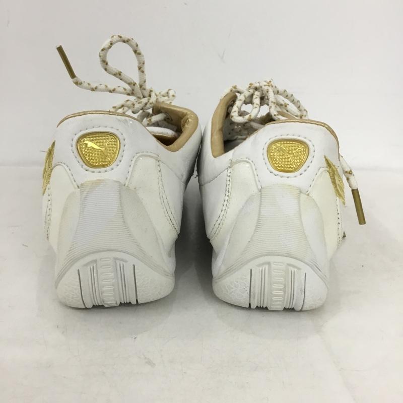 プーマ PUMA スニーカー スニーカー 24.5cm 24.5cm ロゴ、文字 白 / ホワイト / white X 金 / ゴールド / gold color レディース USED 古着 中古 10156890