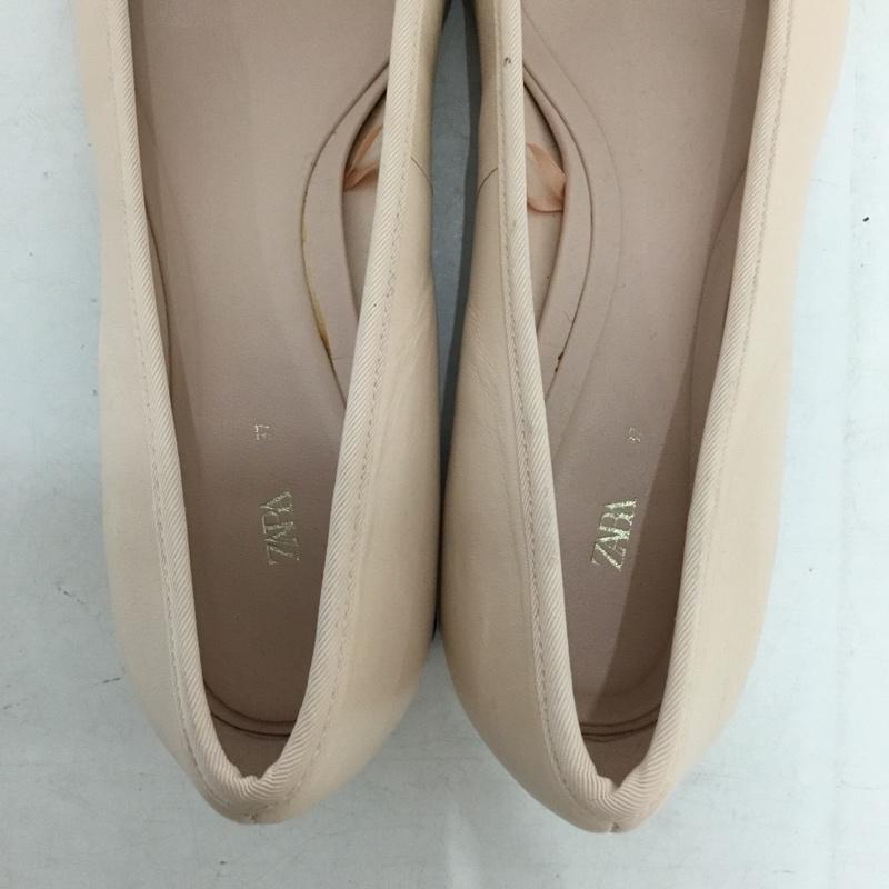 ザラ ZARA パンプス パンプス 1517 110 098 ヒール スクエアトゥ 37 無地 桃 / ピンク / pink レディース USED 古着 中古 10156892