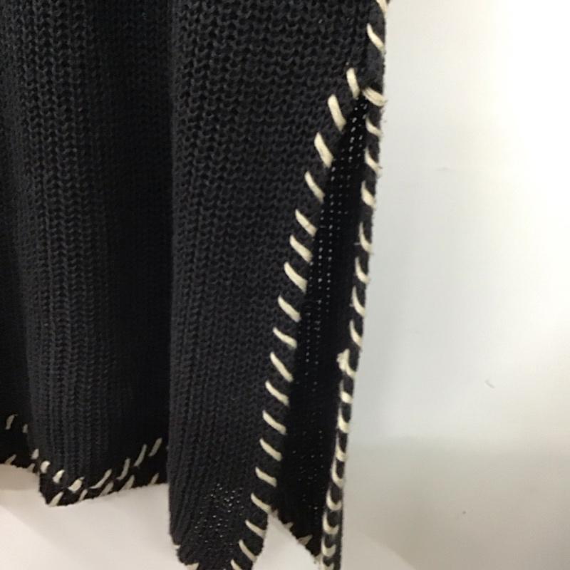 ジーナシス JEANASIS ニット、セーター 半袖 半袖ニットカットソー クルーネック セーター FREE 無地 黒 / ブラック / black レディース USED 古着 中古 10156893