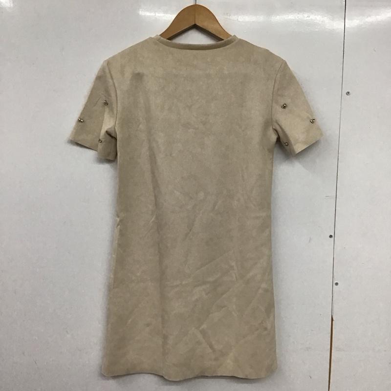 ザラ ZARA カットソー 半袖 半袖カットソー プリントTシャツ クルーネックカットソー XS  ベージュ / ベージュ / beige レディース USED 古着 中古 10156894