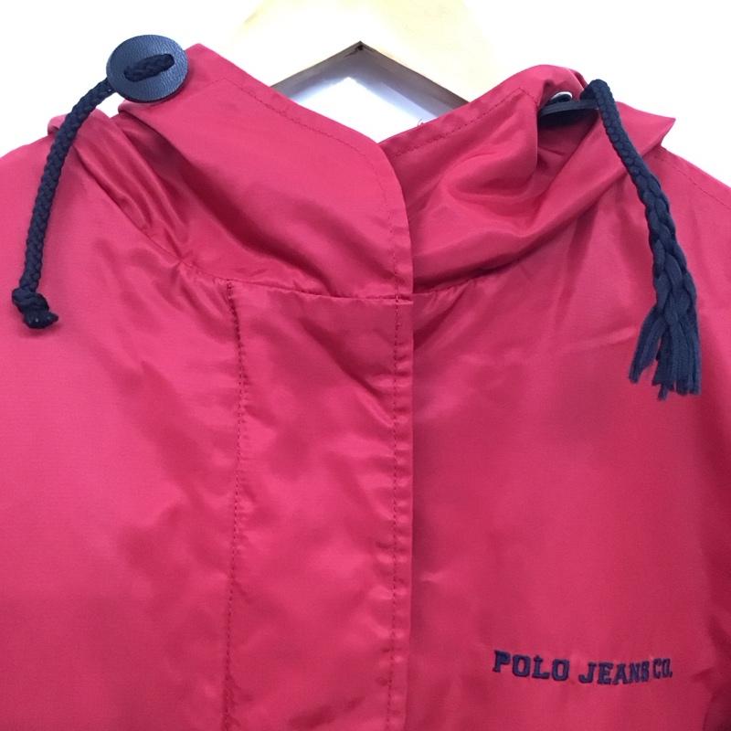 ポロジーンズ Polo Jeans Co. ジャケット、上着 ジャンパー、ブルゾン ジップアップジャケット ナイロンジャケット アウター S ロゴ、文字 赤 / レッド / red レディース USED 古着 中古 10156895