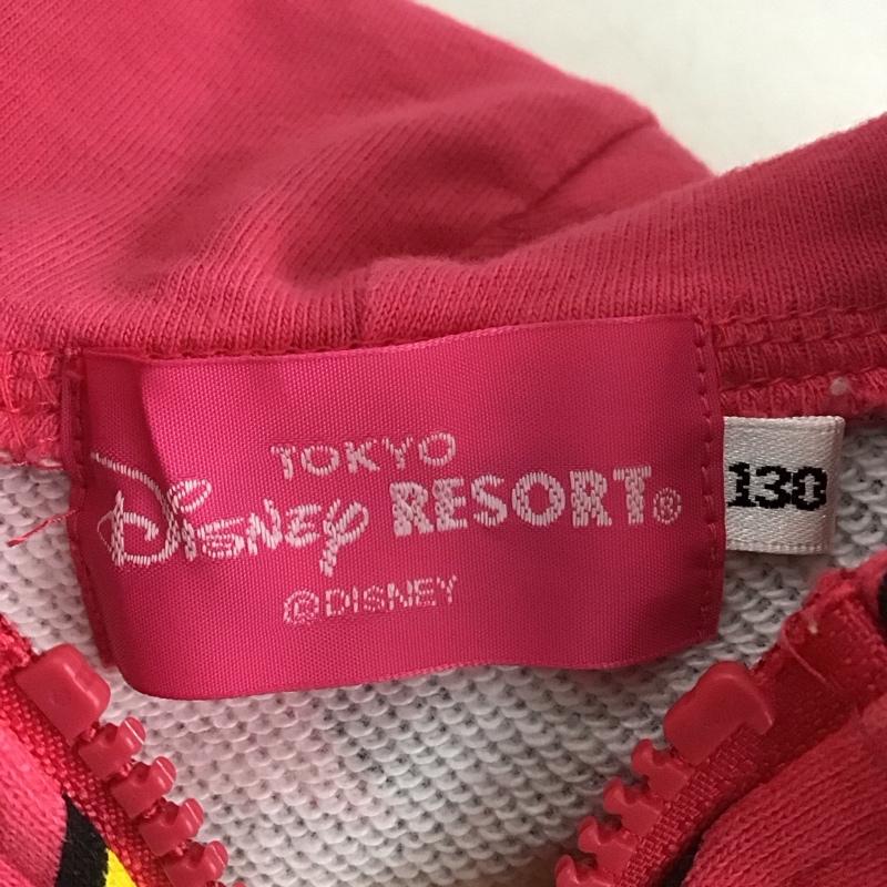 ディズニー Disney パーカー 長袖 ジップアップパーカー 長袖パーカー カジュアルジャケット 130cm プリント 桃 / ピンク / pink ガールズ USED 古着 中古 10156896