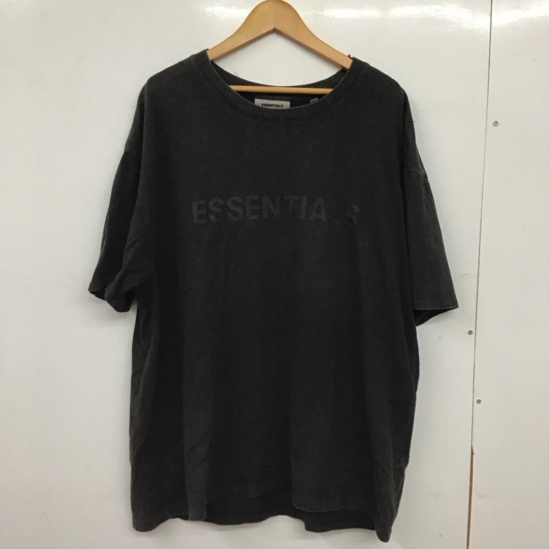 エッセンシャルズ ESSENTIALS Tシャツ 半袖 半袖カットソー プリントTシャツ クルーネックカットソー L ロゴ、文字 ダークグレー / ダークグレー / メンズ USED 古着 中古 10156897