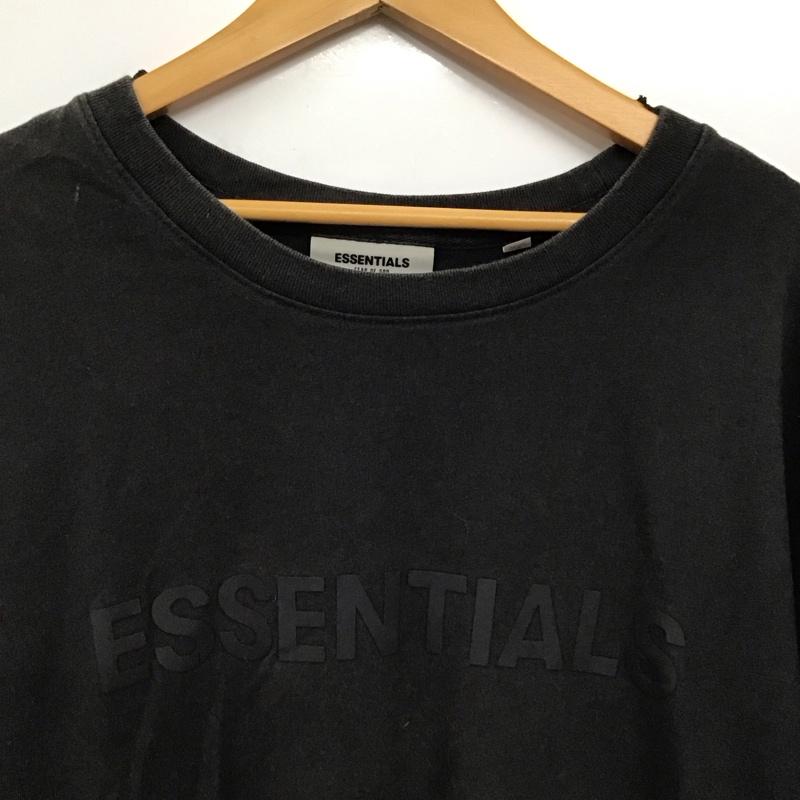 エッセンシャルズ ESSENTIALS Tシャツ 半袖 半袖カットソー プリントTシャツ クルーネックカットソー L ロゴ、文字 ダークグレー / ダークグレー / メンズ USED 古着 中古 10156897
