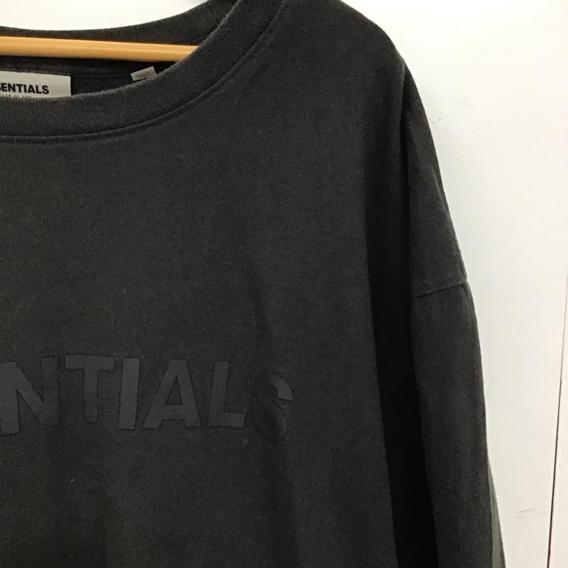 エッセンシャルズ ESSENTIALS Tシャツ 半袖 半袖カットソー プリントTシャツ クルーネックカットソー L ロゴ、文字 ダークグレー / ダークグレー / メンズ USED 古着 中古 10156897