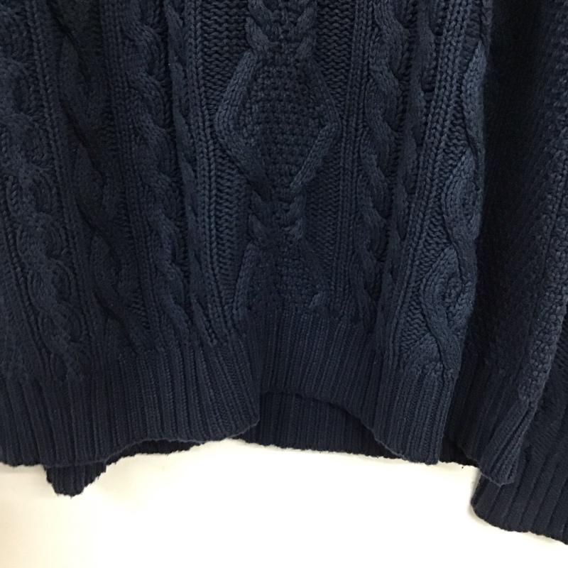 ブルックスブラザーズ BROOKS BROTHERS ニット、セーター 長袖 長袖ニットカットソー クルーネック セーター M  紺 / ネイビー / navy メンズ USED 古着 中古 10156903
