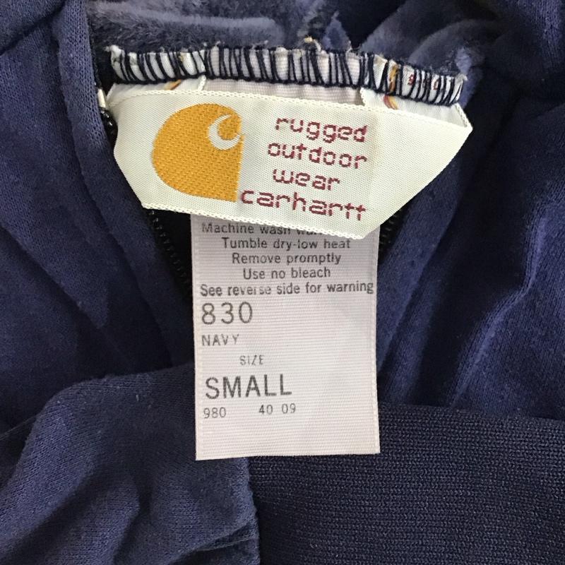 カーハート Carhartt パーカー 長袖 ジップアップパーカー 長袖パーカー カジュアルジャケット S 無地 紺 / ネイビー / navy メンズ USED 古着 中古 10156904