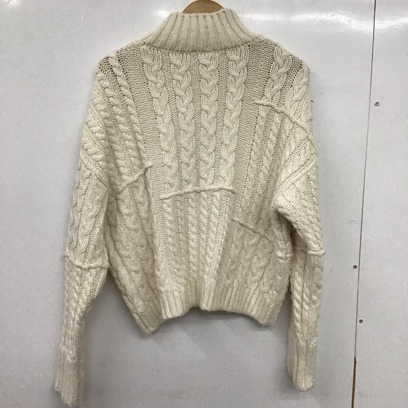 ザラ ZARA ニット、セーター 長袖 長袖ニットカットソー タートルネック セーター S  アイボリー / アイボリー / レディース USED 古着 中古 10156909