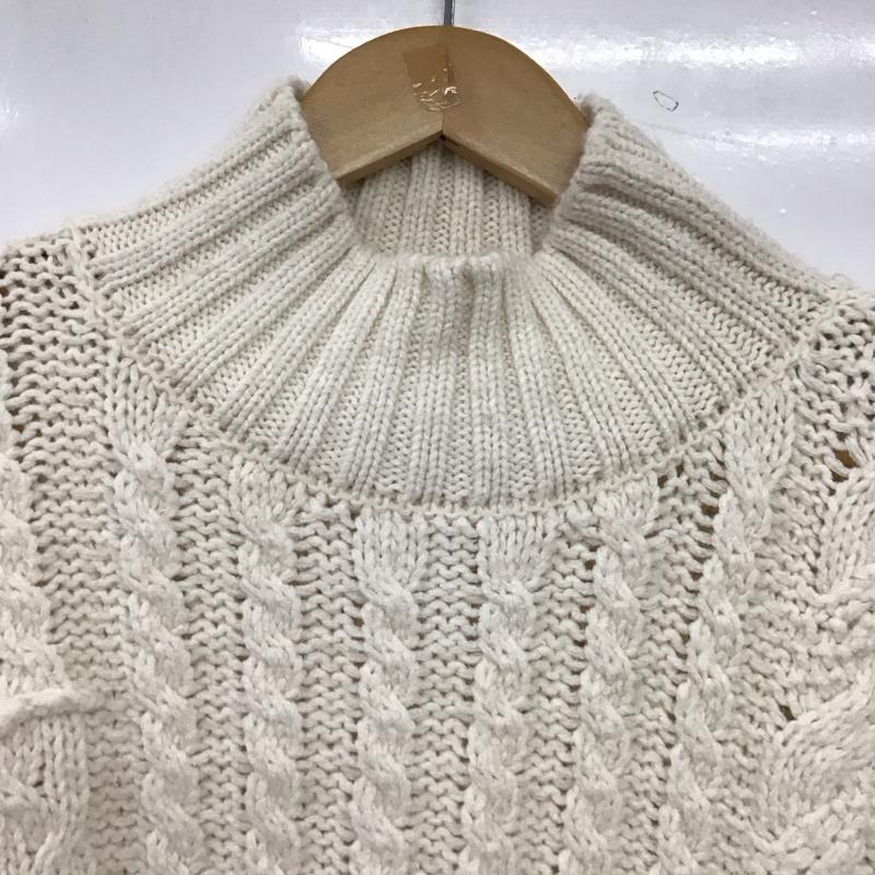 ザラ ZARA ニット、セーター 長袖 長袖ニットカットソー タートルネック セーター S  アイボリー / アイボリー / レディース USED 古着 中古 10156909