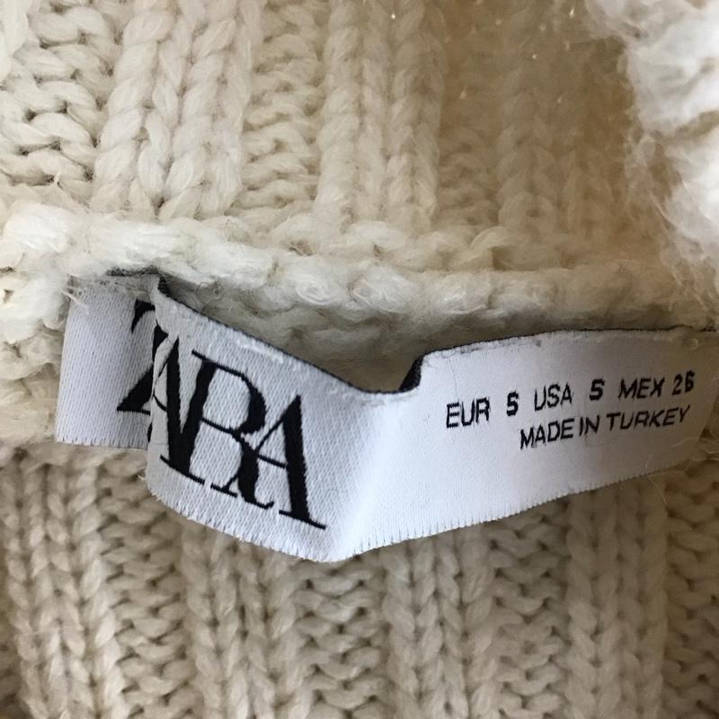 ザラ ZARA ニット、セーター 長袖 長袖ニットカットソー タートルネック セーター S  アイボリー / アイボリー / レディース USED 古着 中古 10156909