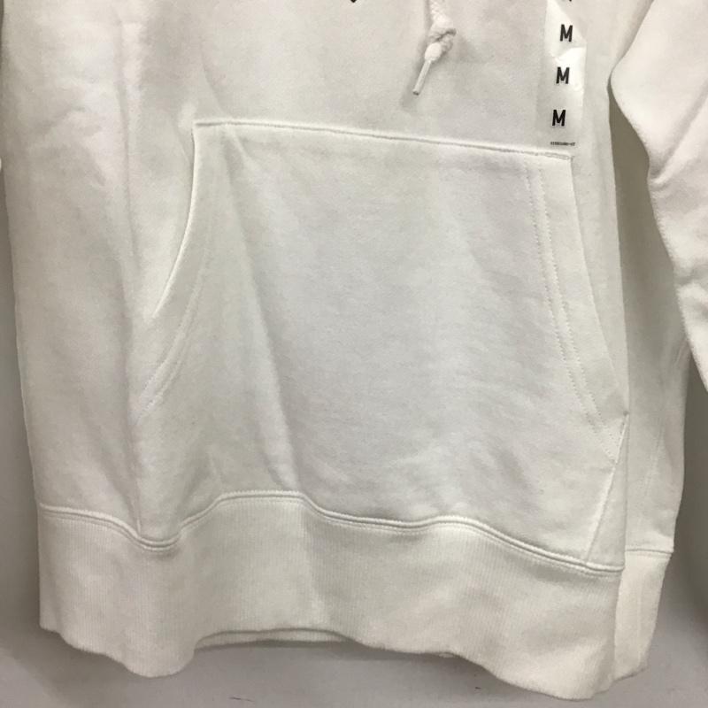 ユニクロ UNIQLO パーカー 長袖 長袖パーカー プルオーバーパーカー スウェット M ロゴ、文字 白 / ホワイト / white レディース USED 古着 中古 10156911