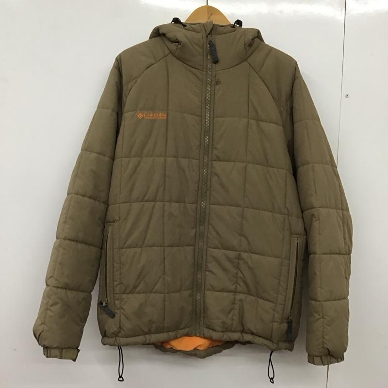コロンビア Columbia ジャケット、上着 ジャンパー、ブルゾン ジップアップジャケット キルティングジャケット L ロゴ、文字 ベージュ / ベージュ / beige メンズ USED 古着 中古 10156913
