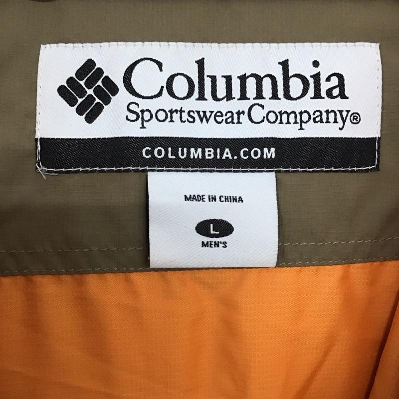 コロンビア Columbia ジャケット、上着 ジャンパー、ブルゾン ジップアップジャケット キルティングジャケット L ロゴ、文字 ベージュ / ベージュ / beige メンズ USED 古着 中古 10156913