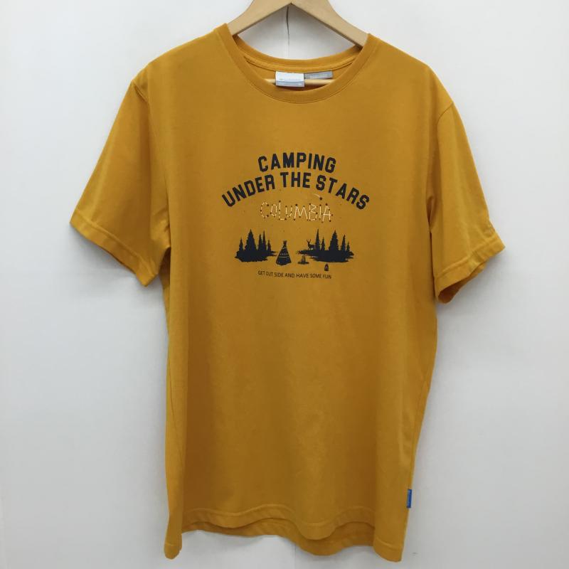 コロンビア Columbia Tシャツ 半袖 Columbia CAMP 半袖 Tシャツ イエロー XL ロゴ、文字 黄 / イエロー / yellow メンズ USED 古着 中古 10156914