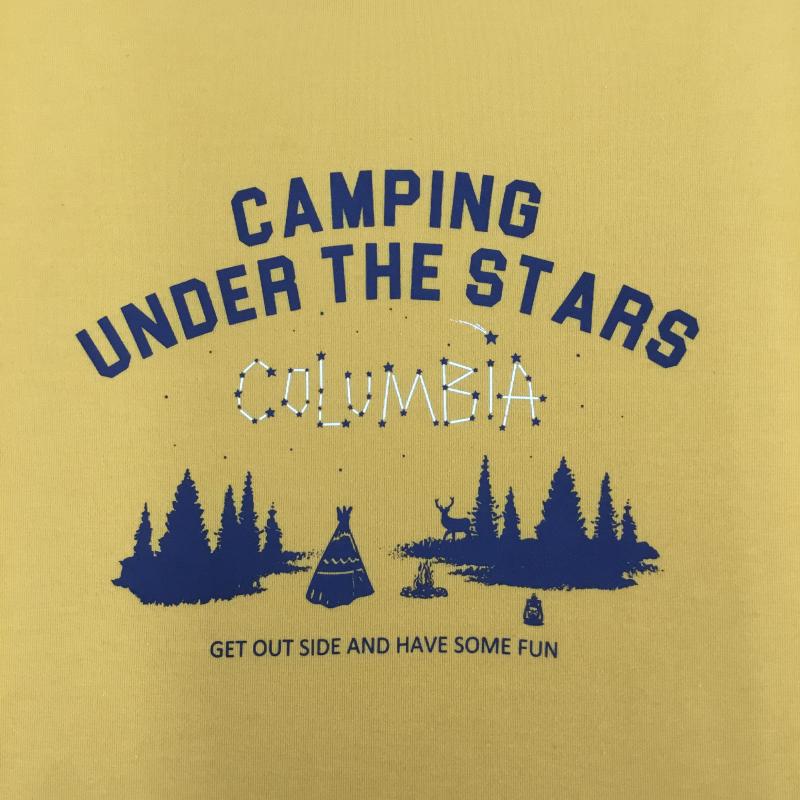 コロンビア Columbia Tシャツ 半袖 Columbia CAMP 半袖 Tシャツ イエロー XL ロゴ、文字 黄 / イエロー / yellow メンズ USED 古着 中古 10156914