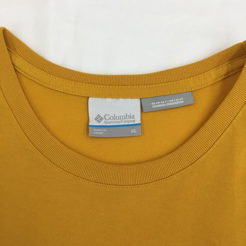 コロンビア Columbia Tシャツ 半袖 Columbia CAMP 半袖 Tシャツ イエロー XL ロゴ、文字 黄 / イエロー / yellow メンズ USED 古着 中古 10156914
