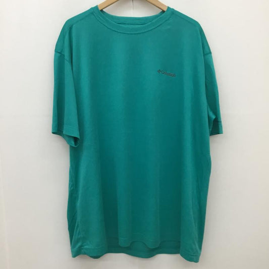 コロンビア Columbia Tシャツ 半袖 Columbia コロンビア オムニウィック 半袖Tシャツ AM6844 XXL ロゴ、文字 薄緑 / ライトグリーン / メンズ USED 古着 中古 10156915