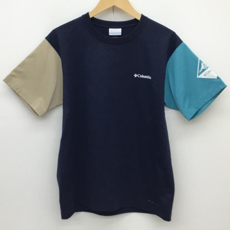 コロンビア Columbia カットソー 半袖 Columbia アーバン ハイク 半袖 カットソー PM0746 S ロゴ、文字 紺 / ネイビー / navy メンズ USED 古着 中古 10156921