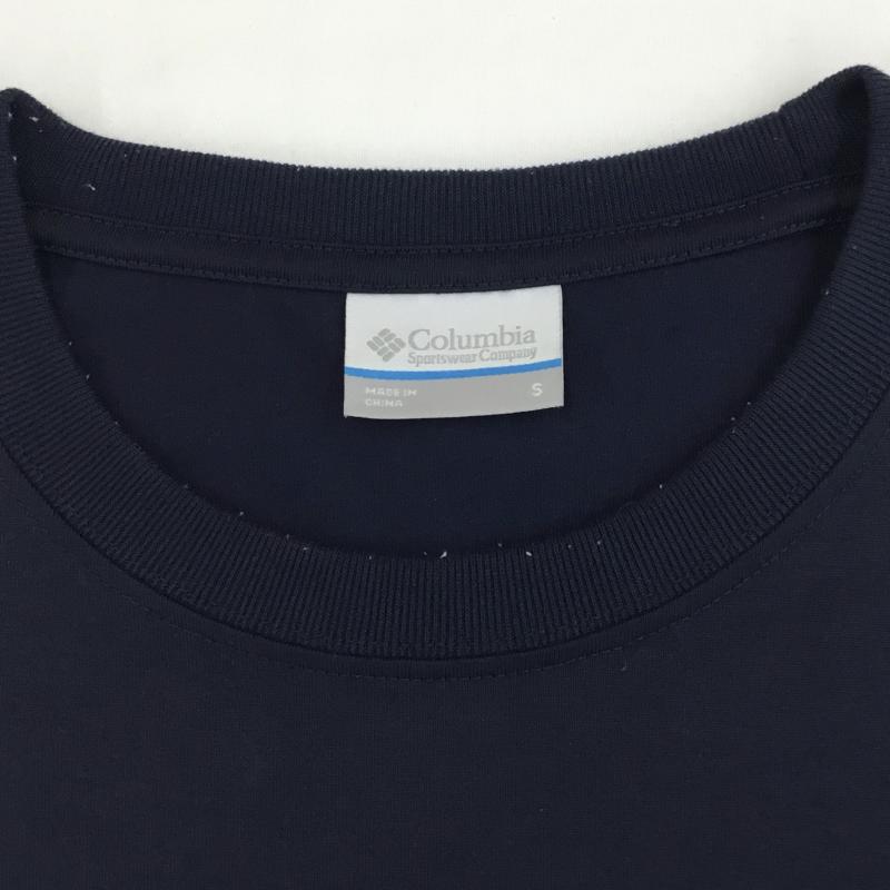 コロンビア Columbia カットソー 半袖 Columbia アーバン ハイク 半袖 カットソー PM0746 S ロゴ、文字 紺 / ネイビー / navy メンズ USED 古着 中古 10156921