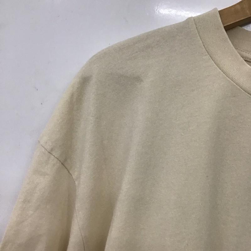 ザラ ZARA Tシャツ 半袖 半袖カットソー プリントTシャツ クルーネックカットソー L プリント ベージュ / ベージュ / beige メンズ USED 古着 中古 10156924
