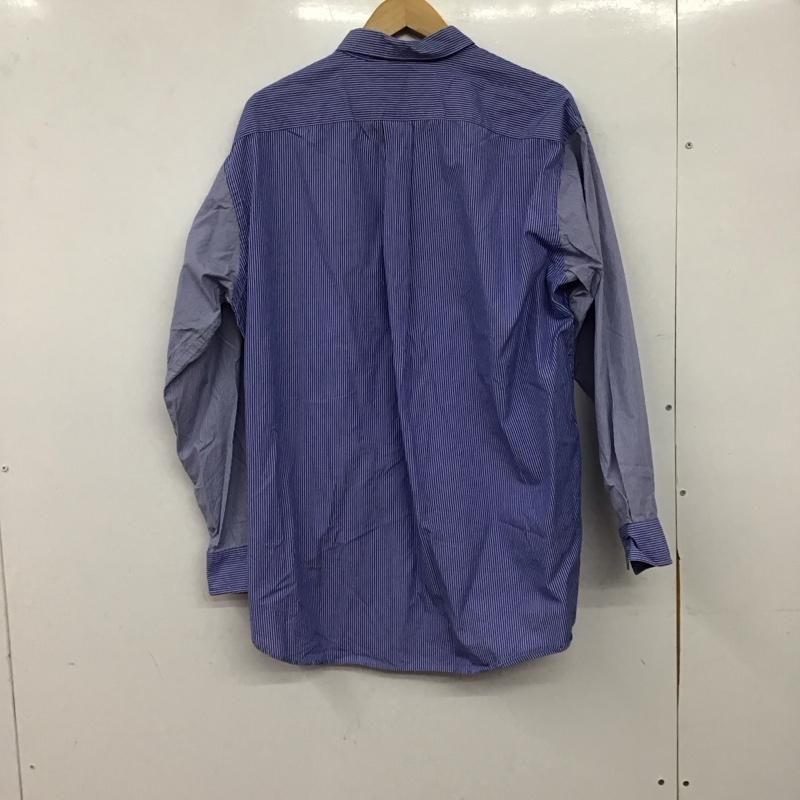 ユニクロ UNIQLO シャツ、ブラウス 長袖 長袖シャツ ストライプシャツ カラーシャツ L ストライプ 青 / ブルー / blue メンズ USED 古着 中古 10156926