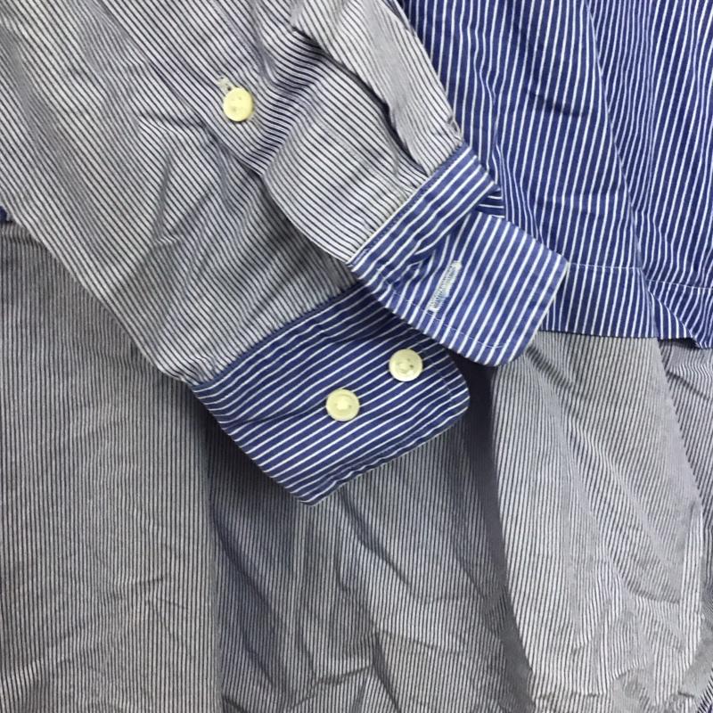 ユニクロ UNIQLO シャツ、ブラウス 長袖 長袖シャツ ストライプシャツ カラーシャツ L ストライプ 青 / ブルー / blue メンズ USED 古着 中古 10156926