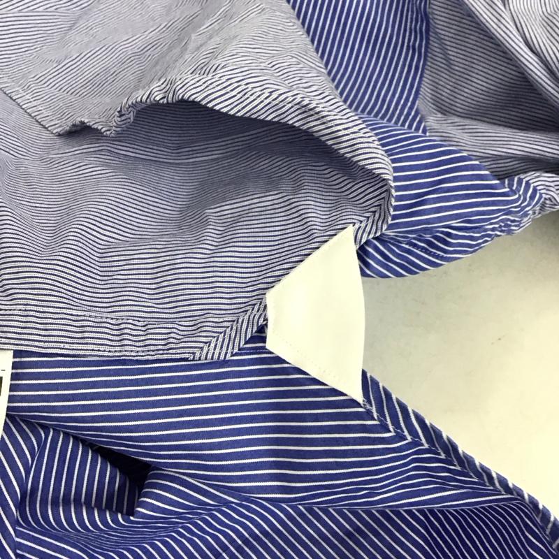 ユニクロ UNIQLO シャツ、ブラウス 長袖 長袖シャツ ストライプシャツ カラーシャツ L ストライプ 青 / ブルー / blue メンズ USED 古着 中古 10156926