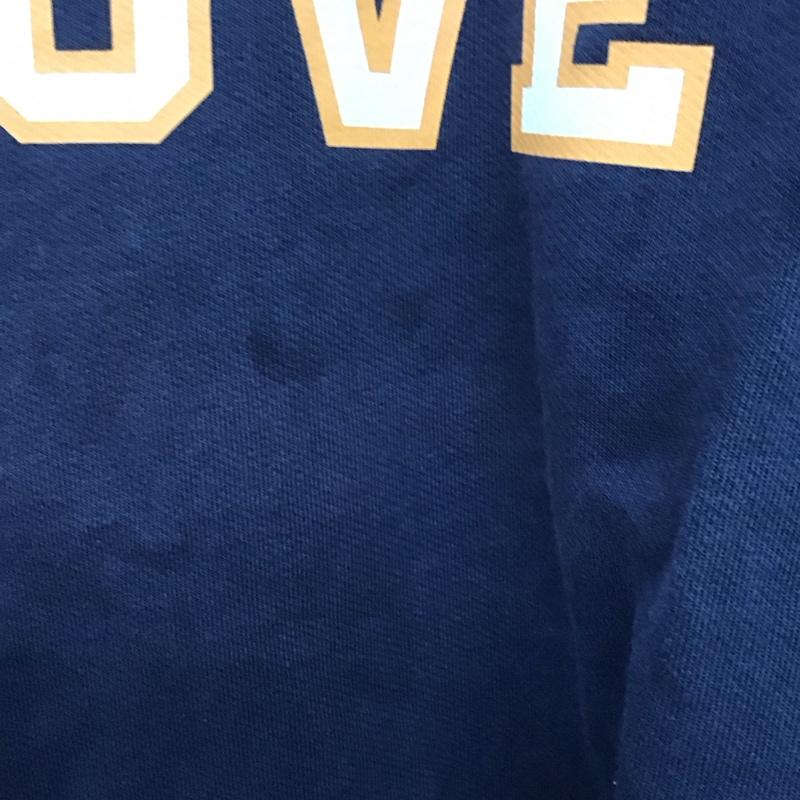 ザラ ZARA トレーナー 長袖 長袖トレーナー スウェット クルーネック プルオーバー M ロゴ、文字 紺 / ネイビー / navy メンズ USED 古着 中古 10156928