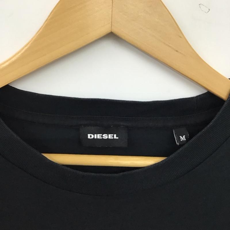 ディーゼル DIESEL カットソー 長袖 長袖カットソー クルーネックカットソー プリントカットソー M プリント 黒 / ブラック / black メンズ USED 古着 中古 10156929