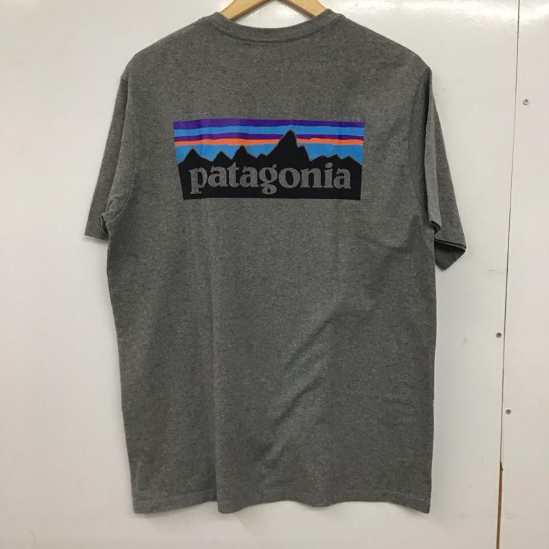 パタゴニア patagonia Tシャツ 半袖 半袖カットソー プリントTシャツ クルーネックカットソー M ロゴ、文字 灰 / グレー / gray メンズ USED 古着 中古 10156942