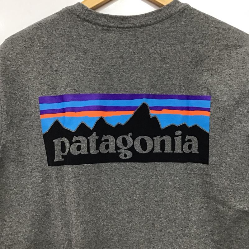 パタゴニア patagonia Tシャツ 半袖 半袖カットソー プリントTシャツ クルーネックカットソー M ロゴ、文字 灰 / グレー / gray メンズ USED 古着 中古 10156942