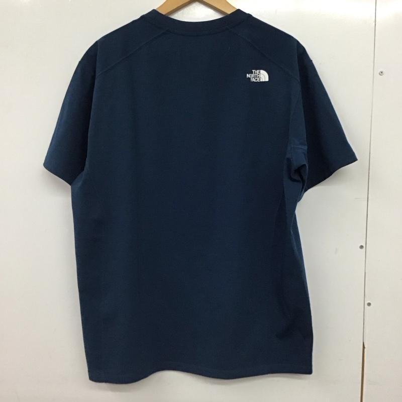 ザノースフェイス THE NORTH FACE Tシャツ 半袖 nt32298 ショートスリーブクライムハイブリッドクルー L ロゴ、文字 紺 / ネイビー / navy メンズ USED 古着 中古 10156945