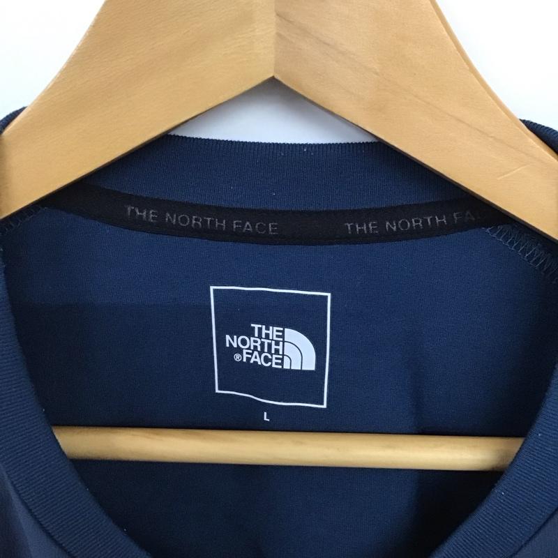 ザノースフェイス THE NORTH FACE Tシャツ 半袖 nt32298 ショートスリーブクライムハイブリッドクルー L ロゴ、文字 紺 / ネイビー / navy メンズ USED 古着 中古 10156945