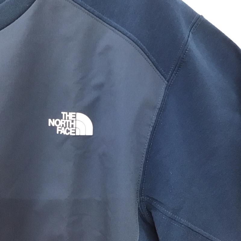 ザノースフェイス THE NORTH FACE Tシャツ 半袖 nt32298 ショートスリーブクライムハイブリッドクルー L ロゴ、文字 紺 / ネイビー / navy メンズ USED 古着 中古 10156945