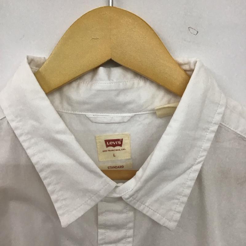 リーバイス Levi s シャツ、ブラウス 半袖 半袖シャツ 無地シャツ ポケットシャツ L 無地 白 / ホワイト / white メンズ USED 古着 中古 10156946
