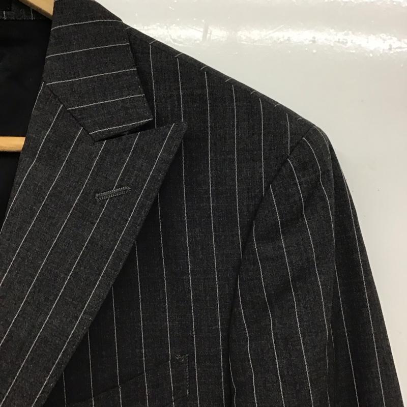 バーバリーブラックレーベル BURBERRY BLACK LABEL ジャケット、上着 ジャケット、ブレザー カジュアルジャケット テーラードジャケット 38 ストライプ 灰 / グレー / gray メンズ USED 古着 中古 10156948