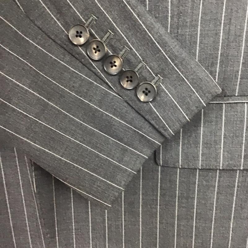 バーバリーブラックレーベル BURBERRY BLACK LABEL ジャケット、上着 ジャケット、ブレザー カジュアルジャケット テーラードジャケット 38 ストライプ 灰 / グレー / gray メンズ USED 古着 中古 10156948