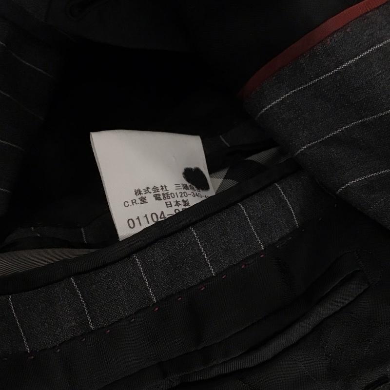 バーバリーブラックレーベル BURBERRY BLACK LABEL ジャケット、上着 ジャケット、ブレザー カジュアルジャケット テーラードジャケット 38 ストライプ 灰 / グレー / gray メンズ USED 古着 中古 10156948